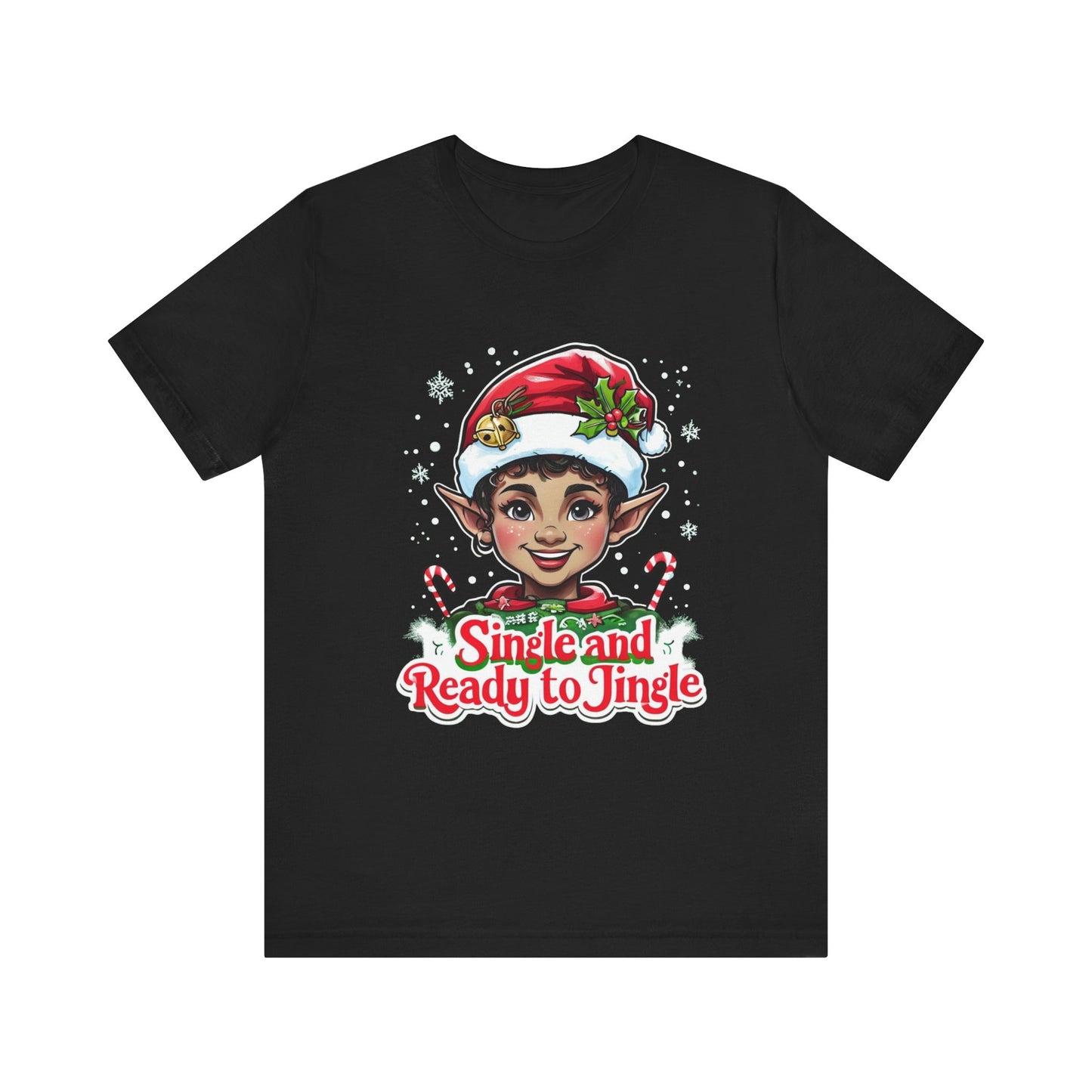 Elf Graphic Tee, Jingle Bells Shirt, Christmas Elf T-Shirt