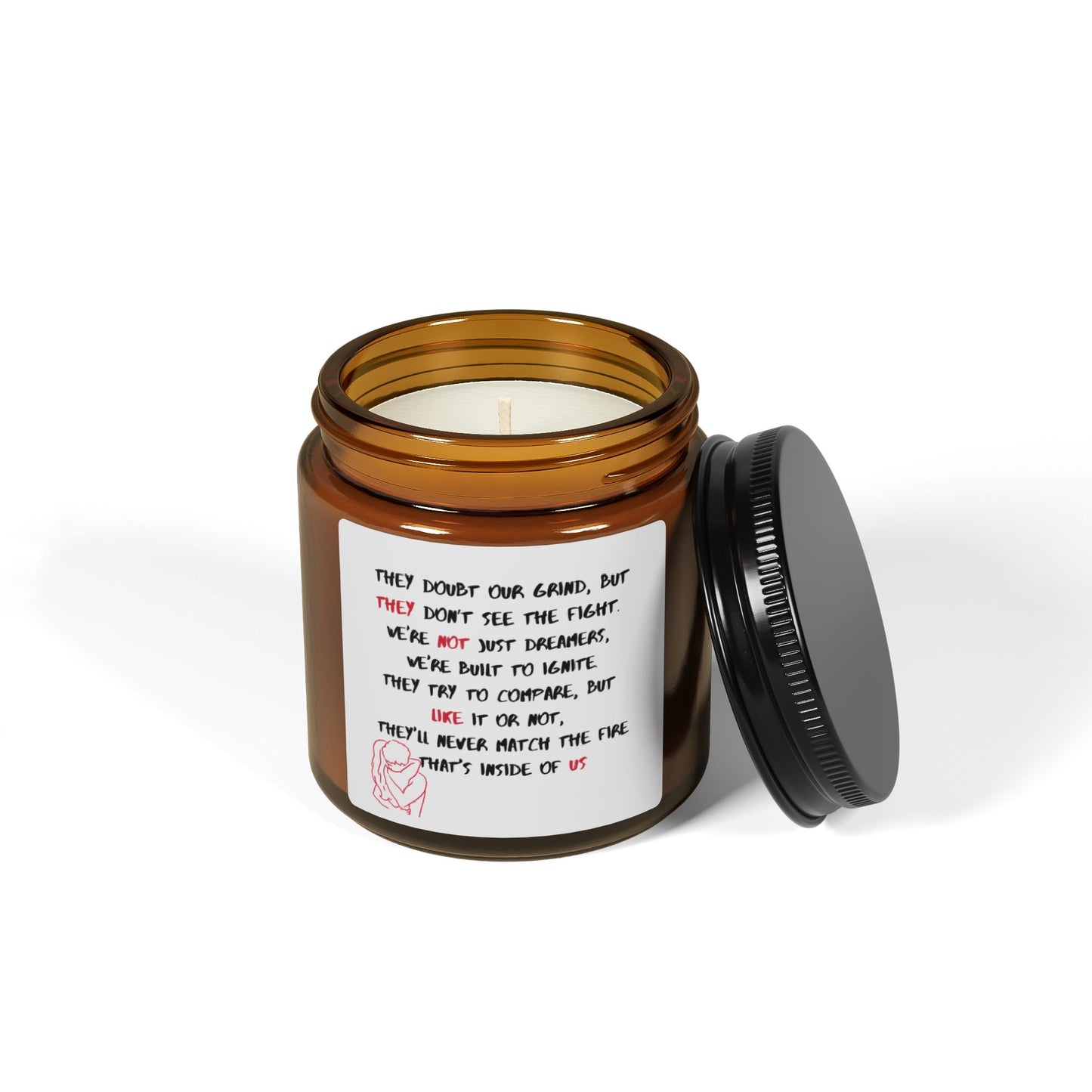 Candle - They Not Like Us Scented Soy Candle (Amber Jar)